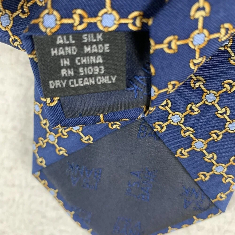 Jos. A. Bank Executive Collection Neck Tie Men's Blue Geometric Silk Formal 9591
